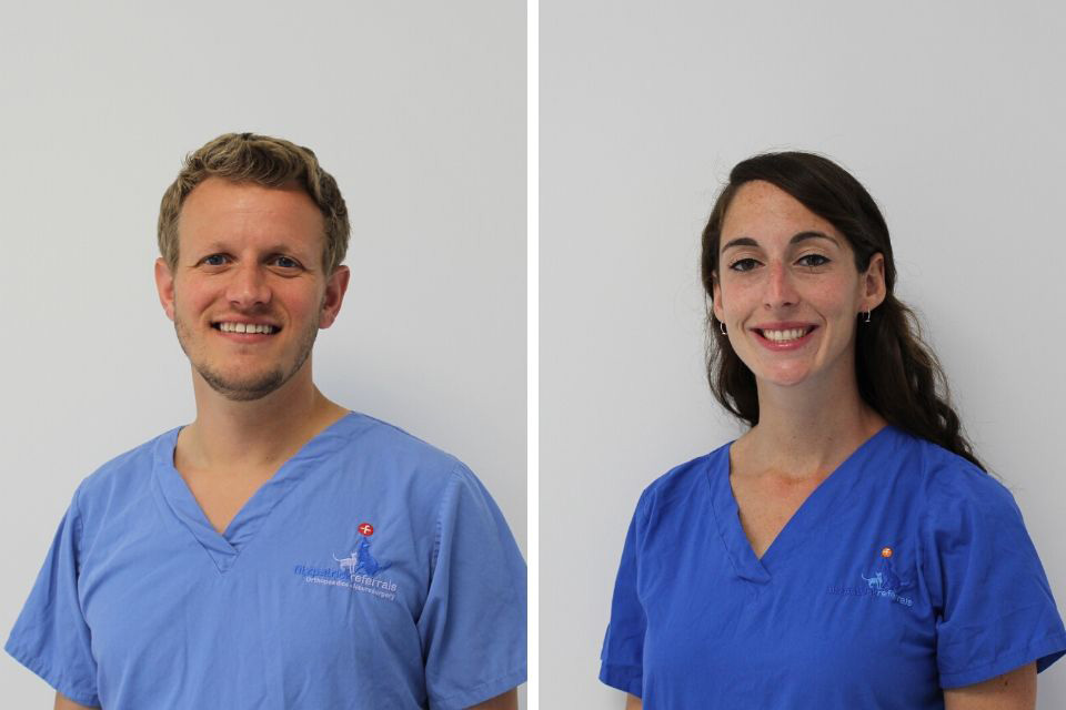 Guillaume Leblond and Daisy Norgate - vets at Fitzpatrick Referrals